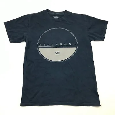 Billabong Shirt Size Small S Blue Gray Short Sleeve Graphic Tee Adult Mens Top • $18.77