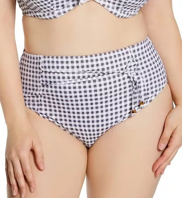 Elomi GREY MARL Checkmate Full Brief Swim Bottom US X-Large • $32.55