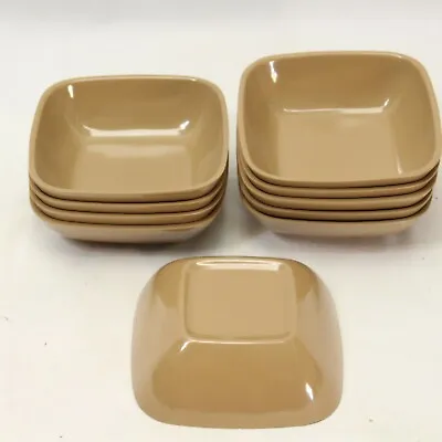  Brookpark Melmac Melmine Fruit Bowls Brown Square 4.5  Lot Of 10 • $39.99