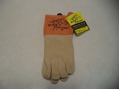 $11 • Buy Black Stallion 4  Cuff Grain Pigskin MIG Welding Gloves Medium