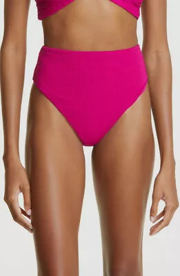 $172 Mara Hoffman Women's Pink Imina High Waist Bikini Bottom Swimwear Size S • $54.78