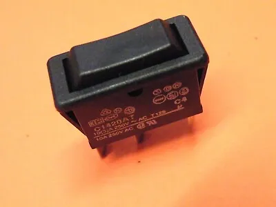 Black Rocker Switch SPST 3 Position  Cent.off.  On-off-on  10A Non Ind 7g K035 • £3.70