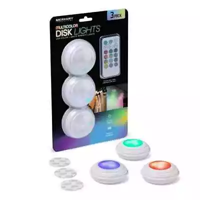 Merkury Innovations Disk Multicolor Led White Ambient Lights • $11.77