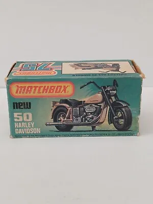 Matchbox Superfast No50 Harley Davidson 1980 Motorcycle. BOX ONLY Good Condition • £12.95