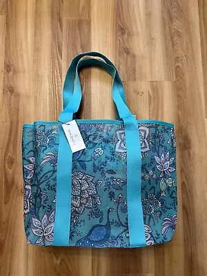 Vera Bradley Mesh Beach Bundle Tote & Beach Towel Peacock Garden FAST SHIPPING • $49