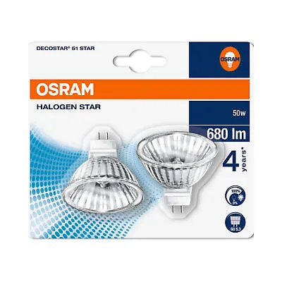 10 X OSRAM BRANDED MR16 50w Halogen Spot Lamp 12v GU5.3 Reflector Light Bulb • £18.26