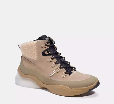 COACH $298 Men’s CITYSOLE HIKER Suede Boot Casual Shoe Sneaker OAT BLACK 12 D • $79.99