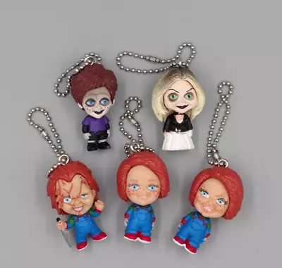 5Pcs Chucky Bride Of Chucky & Son Figures Keyring Movie Kids Toy Keychain • $20.99