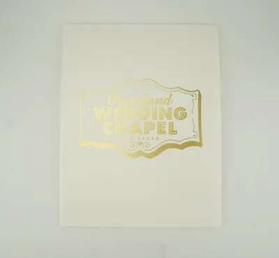 New Graceland Wedding Chapel Las Vegas Marriage Certificate Holder Folder Prank • £13.29