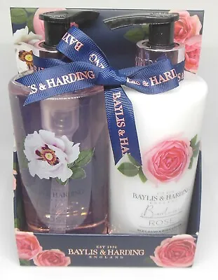 Hand Wash With Hand And Body Lotion Set Boudoire Rose 300ml  Baylis & Harding  • £11.95