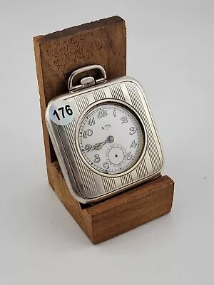 Antique Sterling Silver Cased Brevet 15 Jewel Pocket Watch. Swiss Made. Working • $279.99