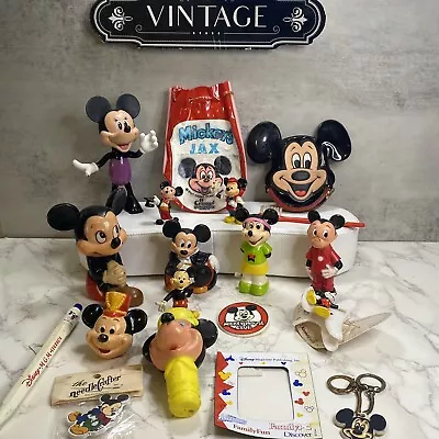 Vintage 1980s+ Years Of Disney’s  Mickey Mouse Items. Lot Of 19 Toys Etc. Mattel • $20.73