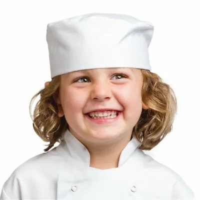 Whites Chefs Clothing B120 Children's Skull Cap White • £4.99