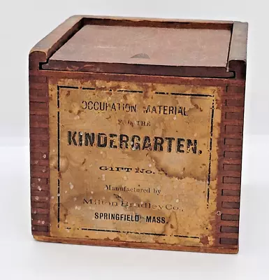 Antique Milton Bradley Froebel Kindergarten Occupation Material Blocks Gift # 5 • $39.99