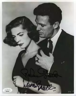 Lauren Bacall Robert Stack JSA Cert Hand Signed 8x10 Photo Autograph • $87