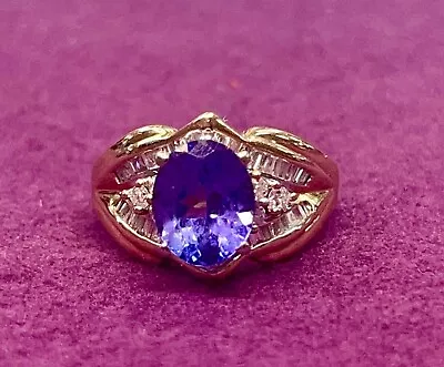 14k Tanzanite Diamond Ring • £1397.48