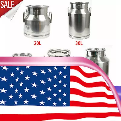 Stainless Steel Milk Pail Milk Can Bucket Storage Pail Material Transfer 20-60L • $138