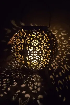 £11.29 • Buy Solar LED Moroccan Lantern Hanging Standing Garden Lamp Light Decor Yard Table
