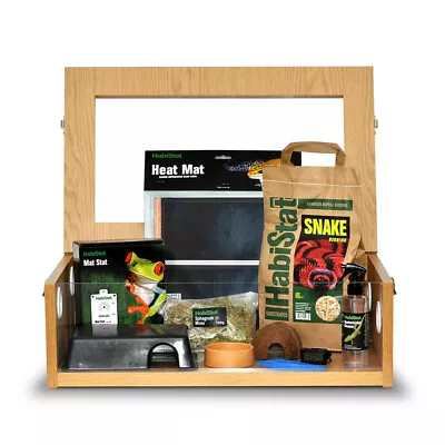 £145.85 • Buy HabiStat Complete Hatchling Snake Starter Kit Vivarium Terrainium Reptile Oak