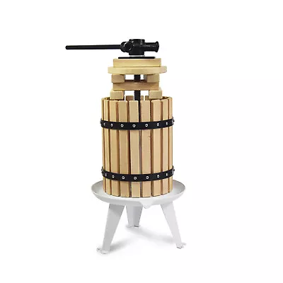 $179.99 • Buy 4.75 Gallon Fruit Wine Press Solid Wood Basket Cider Apple Wine Making For Home