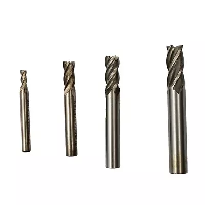 1PC HSS CNC Straight Shank 4 Flute End Mill Cutter Drill Bit 4/6/8/10/12mm Kit • $19.02