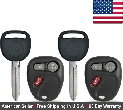 $24.95 • Buy 2x New Non Transponder Key Remote For Chevy GMC Cadillac Pontiac B102P LHJ011