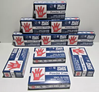 1000 Count Case Valu Gards Vinyl Gloves General Purpose Powder Free Gloves Large • $36.95