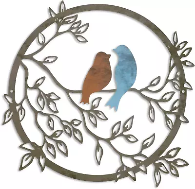 Metal Wall Art Bird On Tree Branch Bird Wall Silhouette Bird Wall Art Decor For  • $23.70