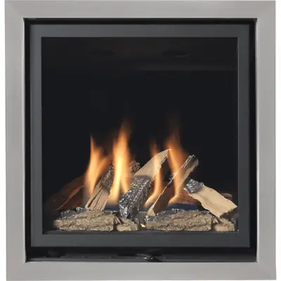 Valor Gas Fire 500 Slide Control Or Remote Control 4.0kw Brushed Steel Trim • £1400