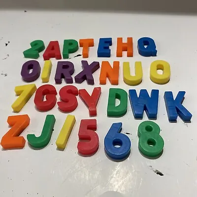 Plastic Letters And Numbers Vintage With Magnets On Back (cn) • $9