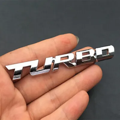 3D TURBO Silver Chrome Metal Logo Car Sticker Badge Emblem Decal Accessories • $8.15