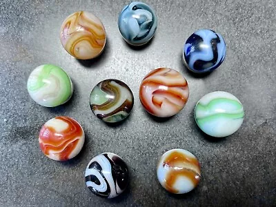 Vintage Marbles. WV Swirls. Lot Of 10. . Mint Range. 5/8 +- • $20.50