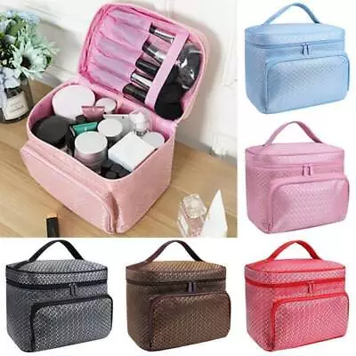 Protable Travel Cosmetic Case Makeup Storage Bag Beauty Nail Varnish Box Handbag • £10.99