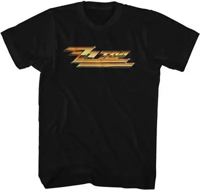 ZZ Top Ban Name Logo In Gold Men's T Shirt Rock Music Band Merch • $43.02