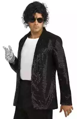 Michael Jackson Billie Jean Jacket Sequin Fancy Dress Halloween Adult Costume • $65.57