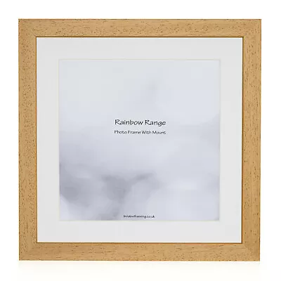 White Black Oak Silver WOODEN Photo Picture Frame Poster With White Mount A4 A3 • £6.50