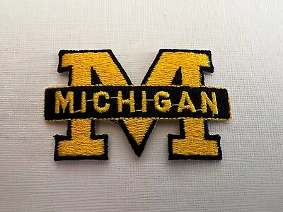 NCAA Michigan Wolverines Iron-On MAIZE & BLUE  Patch.Fast Same Day Shipping. • $4.49