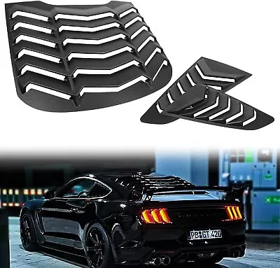 Rear & Side Window Louvers For Ford Mustang 2015-2021 GT Lambo Style Matte Black • $179.88