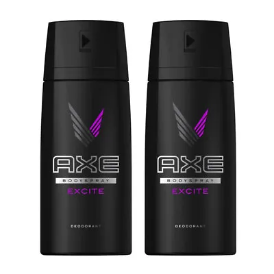 £9.88 • Buy 2 Pack Axe Excite For Men Deodorant Body Spray, 150ml (5.07 Oz)
