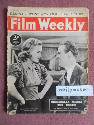 FILM WEEKLY (1939) UK Mag ERROL FLYNNJAMES WHALE LESLIE HOWARD PRISCILLA LANE • £9.50