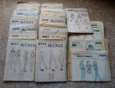 VINTAGE McCALLS SEWING PATTERN LOT • 20 Sewing Patterns • Vintage Patterns • $19.99