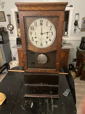 Antique International Time Recorder Clock 8 Day Wind Model  2000 Made In 1925  • $465