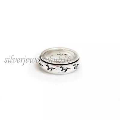 Horse Spinner Ring 925 Sterling Silver Spinner Ring Meditation Ring P#41 • $18.74