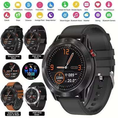 $34.47 • Buy Smart Watch Bluetooth 5.0 Heart Rate Blood Pressure Oxygen Touch Screen Bracelet