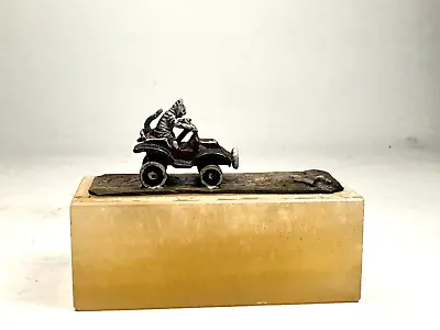 Vintage Vienna Bronze Cat Driving A Car Mounted On Piece Of Marble • $55