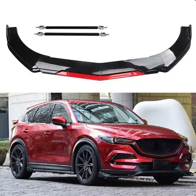 $58.98 • Buy For Mazda CX3 CX-30 CX5 CX-50 CX9 Front Bumper Lip Splitters Spoiler Trim Kit