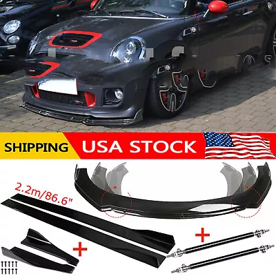 Front Rear Bumper Lip Spoiler Body Kit Splitter Side+Skirt For MINI COOPER R56 • $99.99