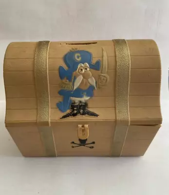 Vintage Cap'n Captain Crunch Cereal Treasure Chest Coin Bank 1960s Promo • $45