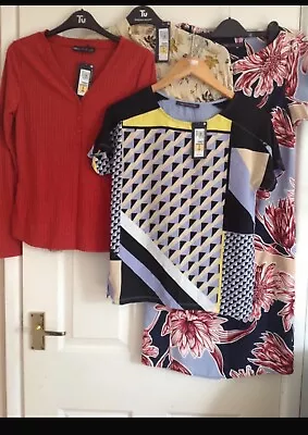 Brand New Marks And Spencer Size 6 Clothes Bundle Ladies Dress/3 Tops • £8