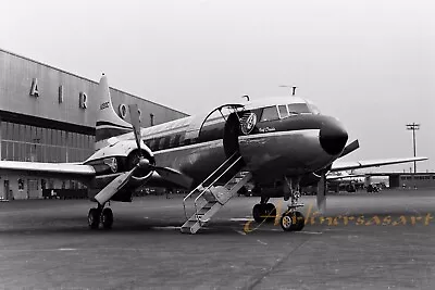 Mohawk Airlines Convair 240 N1020C At EWR In 1958 8 X12  B&W Print JS • $10.95